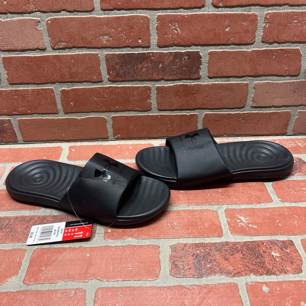 Under Armour ‘ANSA FIX’ Black/Black Comfort Slide Sandals Men’s Size 11